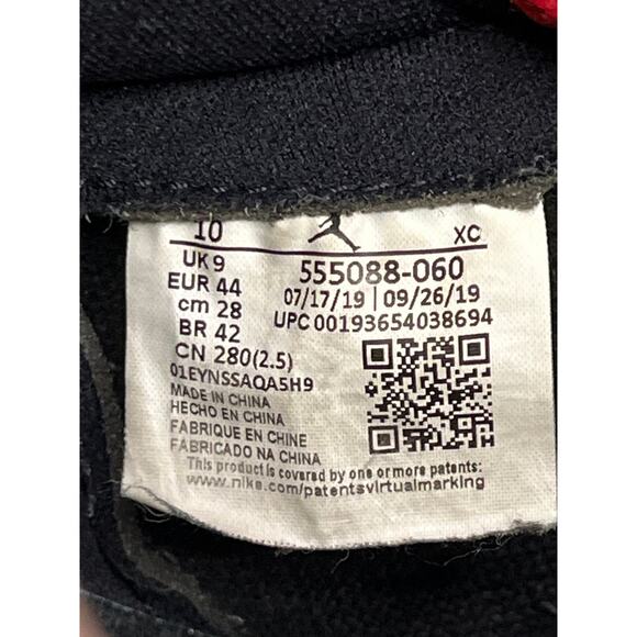 Nike Air Jordan 1 Mid Black Gym Red 555088-060 Mens Size 10 2019 Retro - Picture 2 of 12